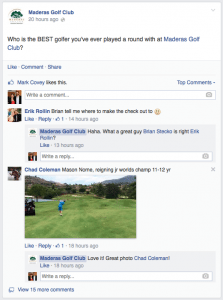 Golf Course Social Media Facebook