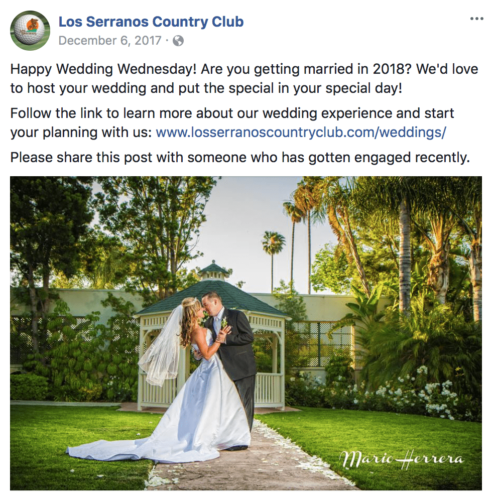 Wedding Wednesday at Los Serranos Country Club